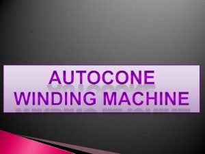 Autoconer machine working principle