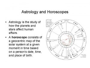 Horoscope study