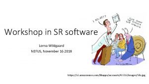 Workshop in SR software Lorna Wildgaard NEFUS November