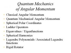 Angular momentum operators