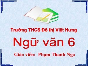 Gio vin Phm Thanh Nga I Cm ng