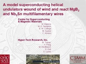 A model superconducting helical undulators wound of wind