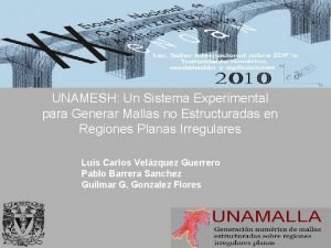 UNAMESH Un Sistema Experimental para Generar Mallas no