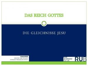 DAS REICH GOTTES DIE GLEICHNISSE JESU THOMAS SDING