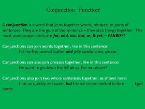 Conjunction functions