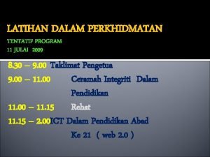 Apa itu tentatif program