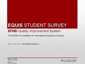 Efmd quality improvement system