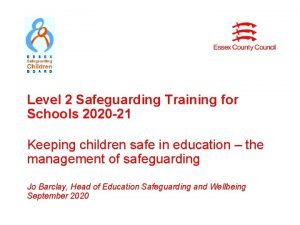 Essex infolink safeguarding