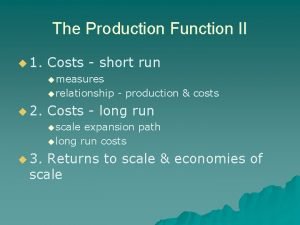 Production function