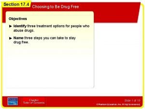 17.4 choosing to be drug free