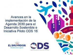 Avances en la implementacin de la Agenda 2030