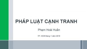 PHP LUT CNH TRANH Phm Hoi Hun TP