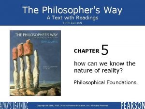 The philosopher's way 5th edition