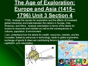 The Age of Exploration Europe and Asia 1415