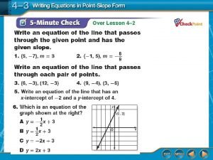 Lesson 8-2 writing equations