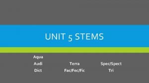 Aqua stem words