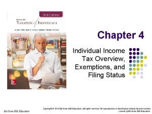 Chapter 4 Individual Income Tax Overview Exemptions and