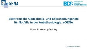 Elektronische Gedchtnis und Entscheidungshilfe fr Notflle in der