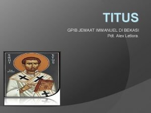 Immanuel titus