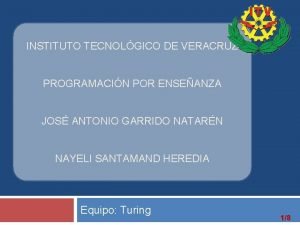 INSTITUTO TECNOLGICO DE VERACRUZ PROGRAMACIN POR ENSEANZA JOS