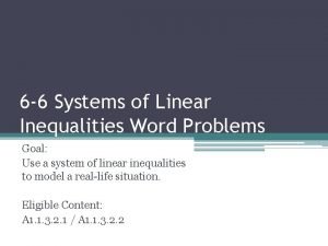 Systems of linear inequalities word problems worksheet
