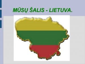 MS ALIS LIETUVA Lietuvos regionai Regionas teritorija turinti