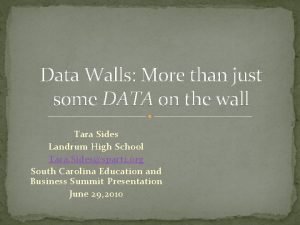 High school data walls