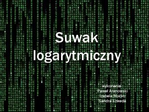 Suwak logarytmiczny instrukcja