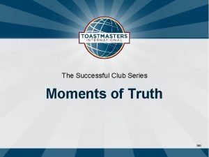 Toastmasters moments of truth chart