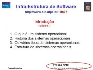InfraEstrutura de Software http www cin ufpe brif