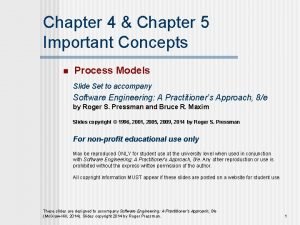 Chapter 4 Chapter 5 Important Concepts n Process