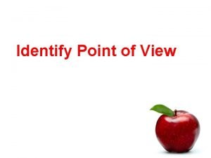 Point of view vocabulary