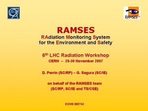 EDMS 883742 RAMSES RAdiation Monitoring System for the