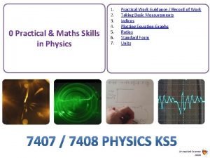 0 Practical Maths Skills in Physics 1 2