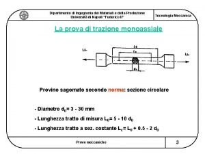 Dipartimento di Ingegneria dei Materiali e della Produzione