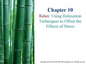 Relaxation response technique