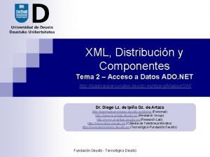 XML Distribucin y Componentes Tema 2 Acceso a