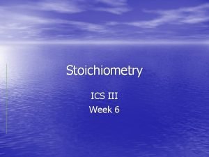 How is stoichiometry used in cooking