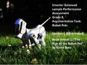Smarter Balanced sample Performance Assessment Grade 8 Argumentative