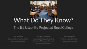 Reed college library
