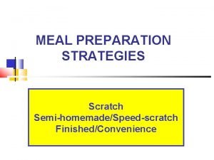 Scratch cooking example