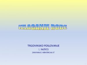 Izlaganje robe u izlogu