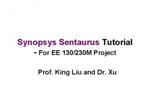 Sentaurus tcad tutorial