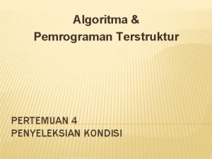 Structured algorithm Structured algorithm