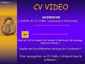 Accroche cv