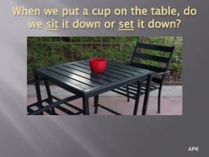 Don't put your cup on the border of the table