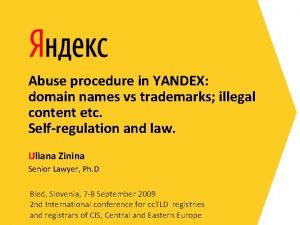 Yandex abuse