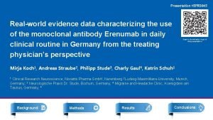 Presentation EPR 3045 Realworld evidence data characterizing the