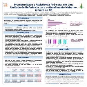 Prematuridade e Assistncia Prnatal em uma Unidade de