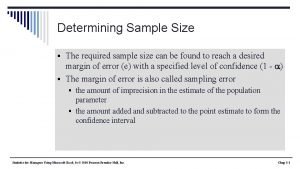 Sample size Sample size